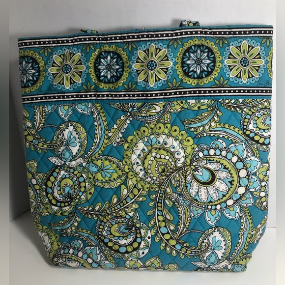 3 Retired Vera Bradley Peacock Pattern - Tote, Wristlet Purse and Checkbook Case - Picture 12 of 16